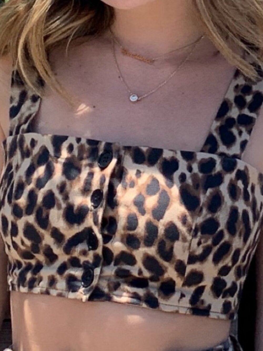 Reformation Leopard Print Crop Top Size 8